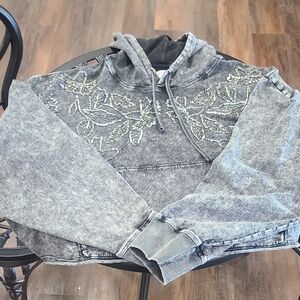 IDYLLWIND crop top dark gray/black sweatshirt size L